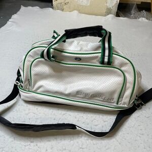 BMW Golfsport White Perforated‎ Duffle Bag Travel Weekender Shoulder Strap